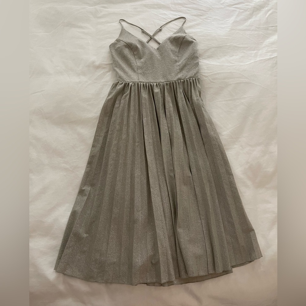 Festive silver glitter dress